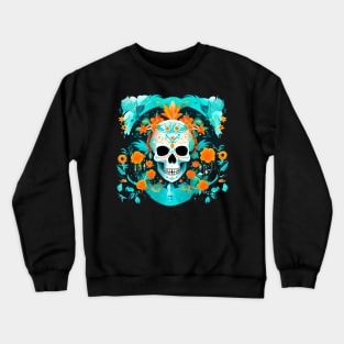 Catrina skull with merilands Crewneck Sweatshirt